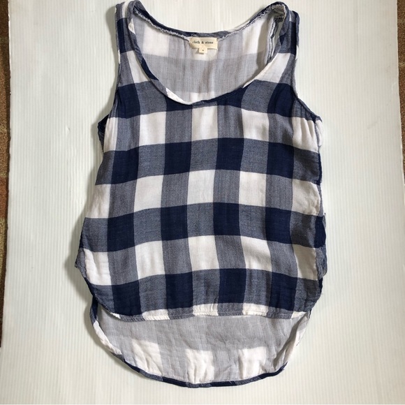 Anthropologie Cloth & Stone Buffalo Plaid Tank Top S - Picture 5 of 11